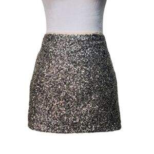 Topshop Petite Sequins Mini Skirt Size 8